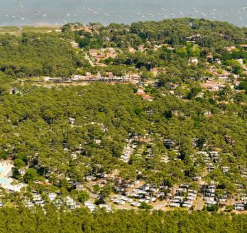 Vue aérienne camping Les Embruns